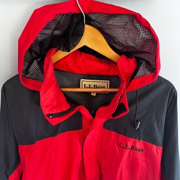 Vintage 90s L.L. Bean Men’s Red Black Jacket Coat Y2K Size Large Gore-Tex - Picture 4 of 16